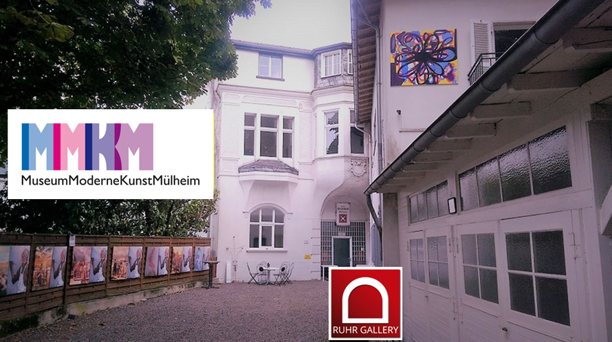 Blick in den Museumshof der VILLA ARTIS am Innenstadtpark "Ruhranlage" - Delle 54-60