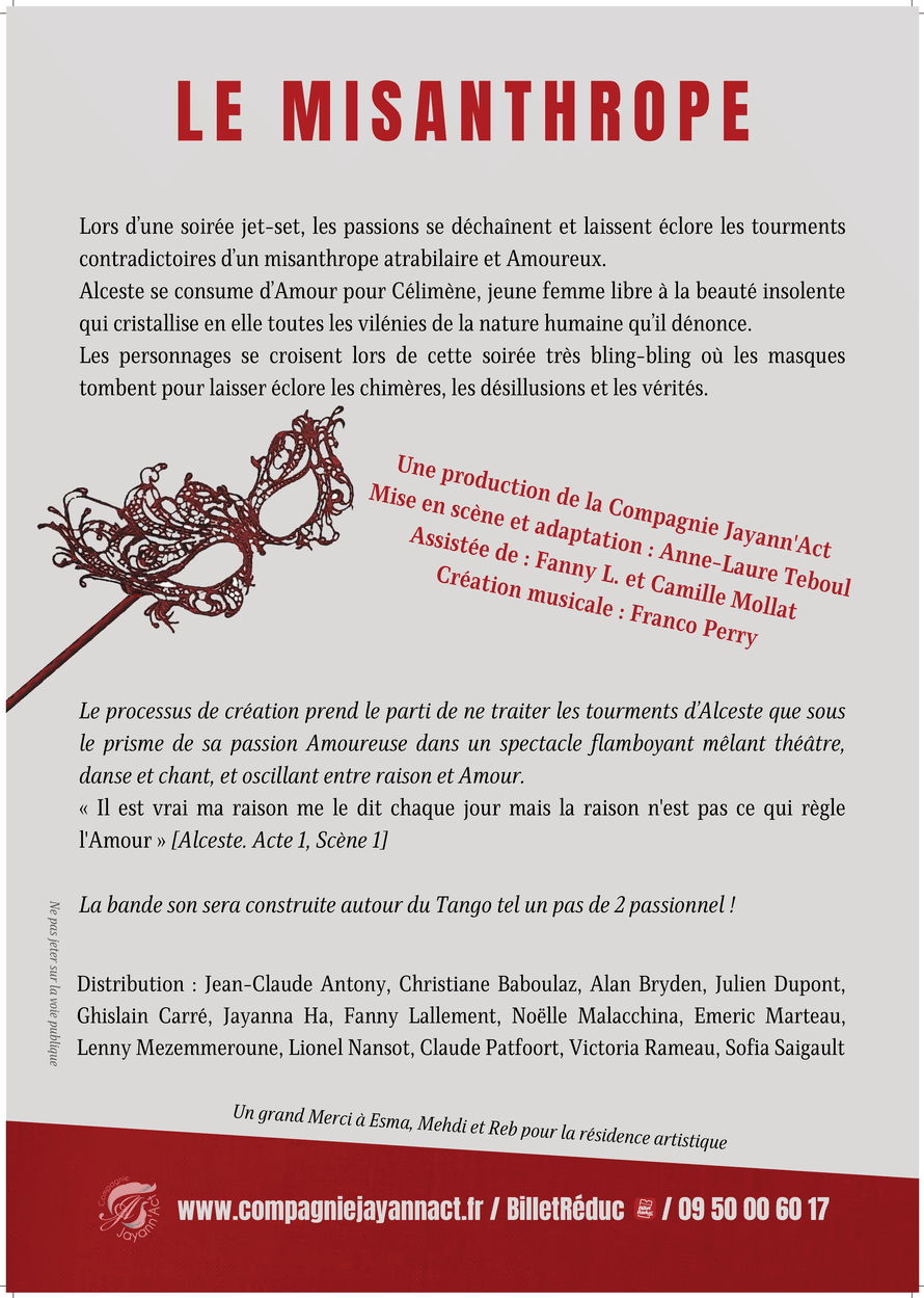 Le Misanthrope Compagnie Jayann Act