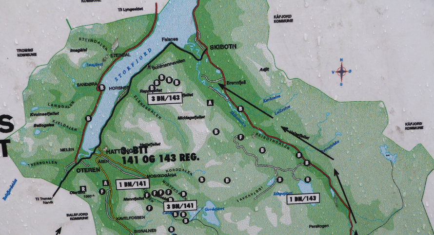 Part of the Nazi Lyngen Line of bunkers and artillery emplacements with high positions over the main routes south through Norway and Sweden (from https://scorchedearthstories.files.wordpress.com/2013/11/p1050152.jpg). 