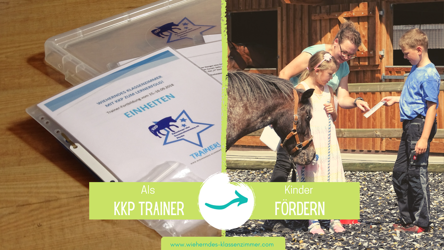 Unsere zertifizierten KKP Trainer veranstalten Konzentrationstrainings mit Pferd für Kinder von der ersten bis zur vierten Schulklasse. Wenn Du Dein Angebot an Reitpädagogik oder Reittherapie erweitern möchtest, sind unsere Trainings mit Pferd perfekt.