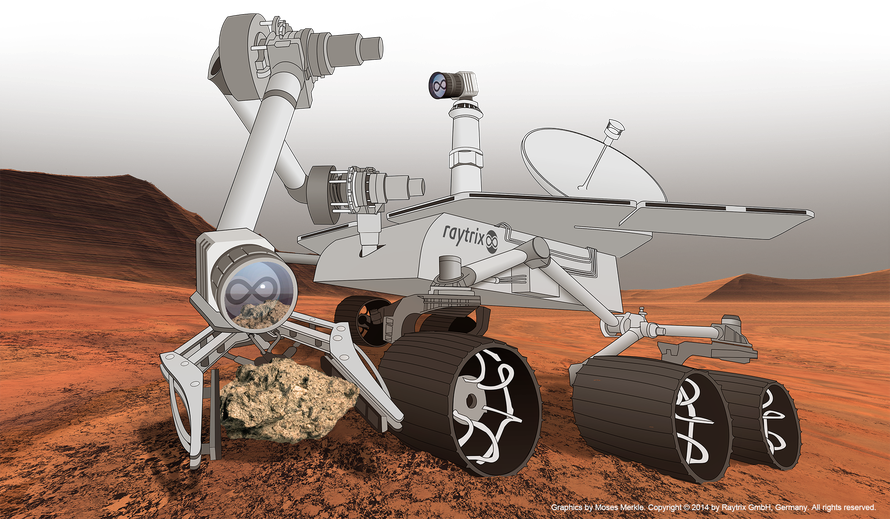 Zukunftsvisionen: Die Raytrix Lichtfeldkamera auf dem nächsten Marsrover.