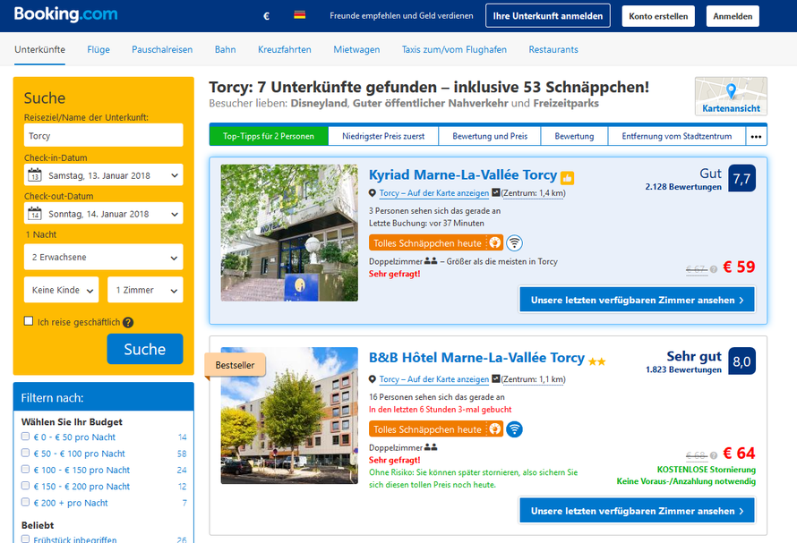 Immer die Preise vergleichen. Auch öfters mal auf der Seite der Hotels. Allerdings achte auf die Buchungskonditionen