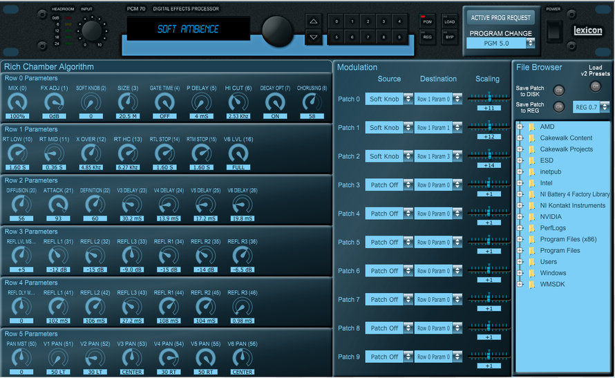 Lexicon PCM70 Editor