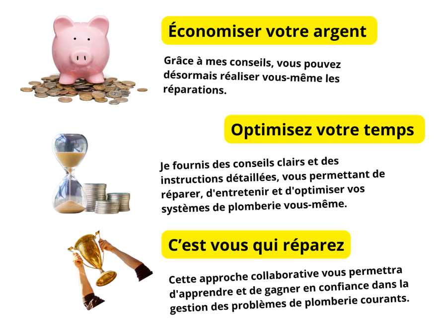 Nos consultations en visio vous permettent de recevoir des conseils d'expert en plomberie, vous rendant autonome dans la gestion de vos problèmes.