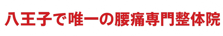 八王子で唯一の腰痛専門整体院