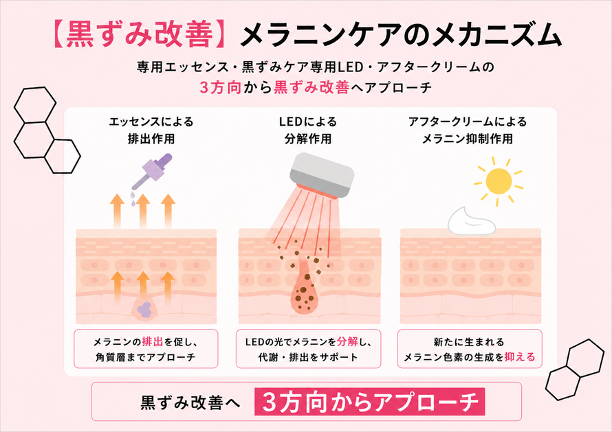 LEDメラニンケア・黒ずみ改善|札幌エステサロン Twinkle(トゥインクル)