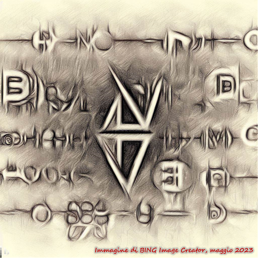 Un disegno concettuale stile bozzetto sulla formulazione della Backus Naur Form realizzato da BING Image Creator