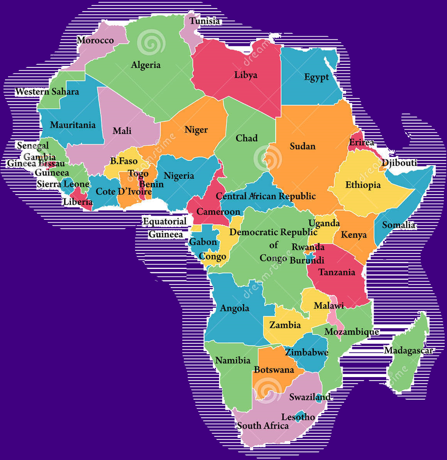 Afrika  (https://de.dreamstime.com/lizenzfreie-stockbilder-editable-karte-von-afrika-image15873329)