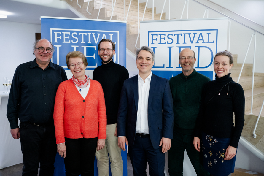 Das Festivalteam (vlnr.): Dr. Hansjörg Ewert, Monika Böske, Stefan Schneider, Prof. Alexander Fleischer, Steffen Zeller,                                Prof. Mirella Hagen (Foto: Katharina Gebauer)