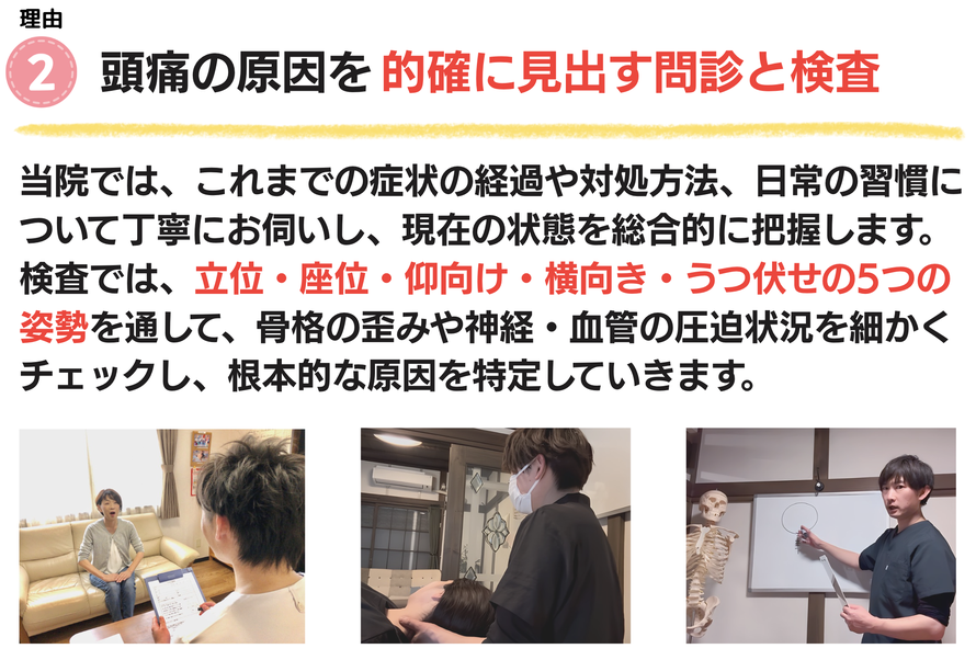 頭痛の原因を的確に見つける問診と検査