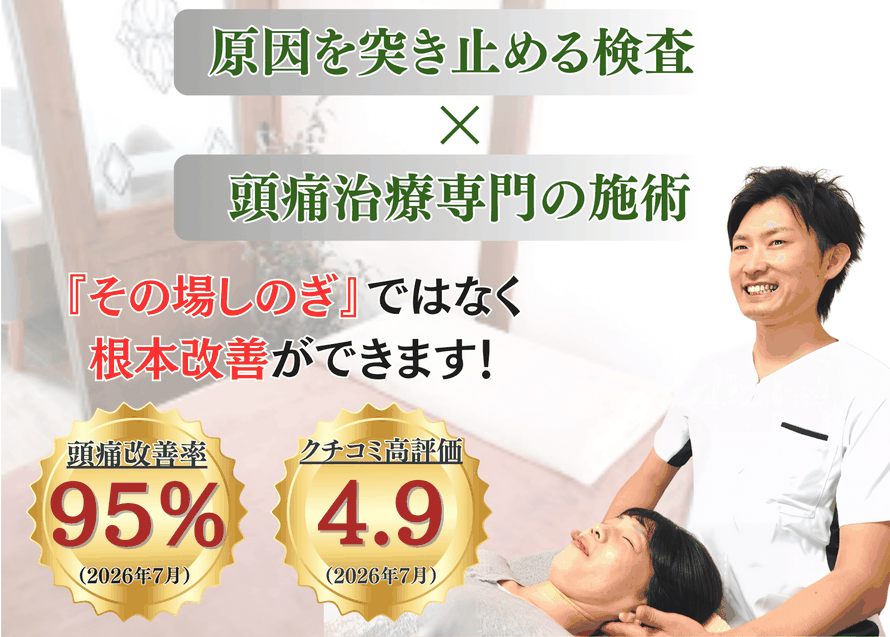 原因を突き止める検査と頭痛治療専門の施術で、片頭痛の改善を目指すメニュー画像