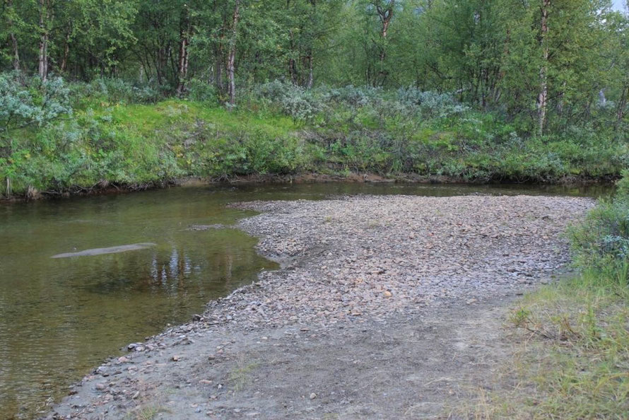 Mein Fluss. Rechts vom Bild ist mein Übernachtungsplatz