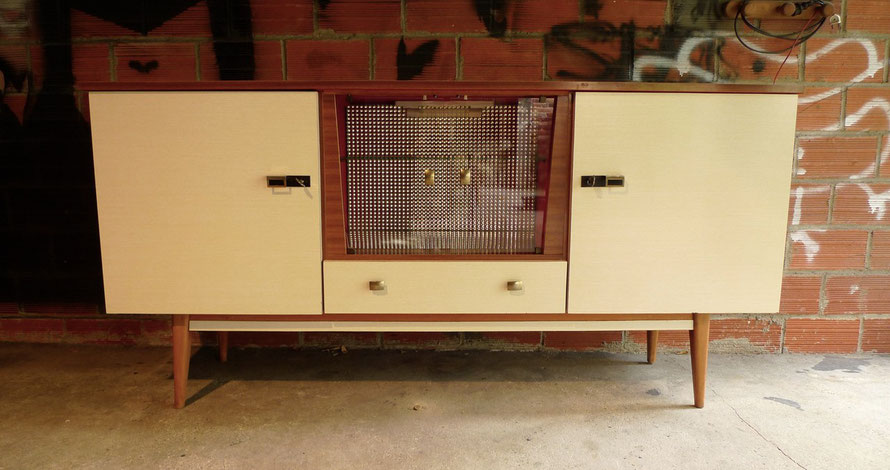 buffet enfilade années 60 formica vitrine illuminée