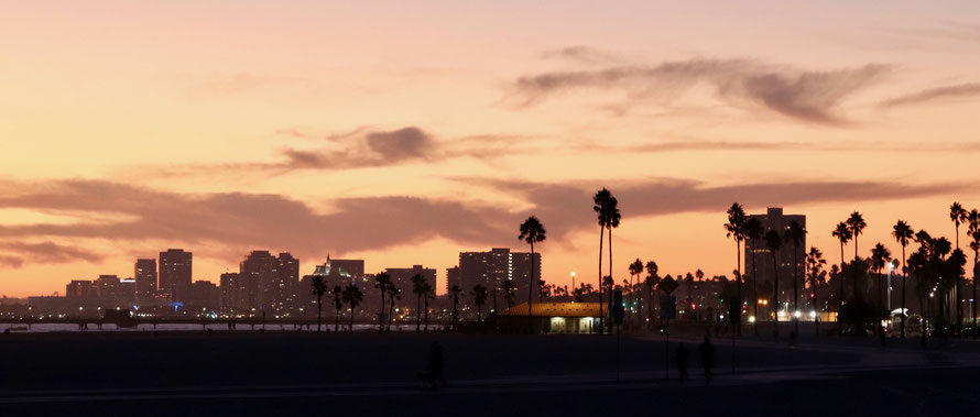 Sunset on Long Beach, California