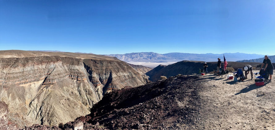 View down into Death Valley