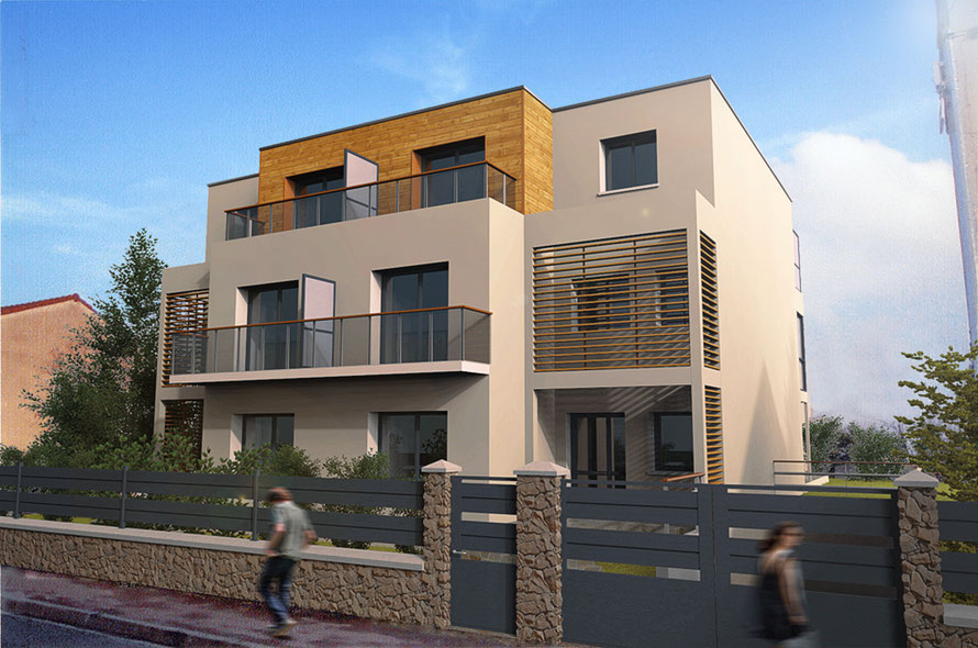 Rendu 3D d’un projet d’architecture contemporaine à Saint-Maur, Val-de-Marne