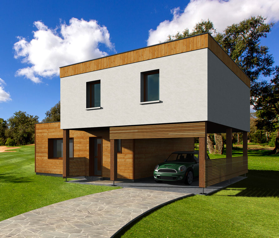 architecture  moderne en 3D, pour un constructeur de l'Yonne