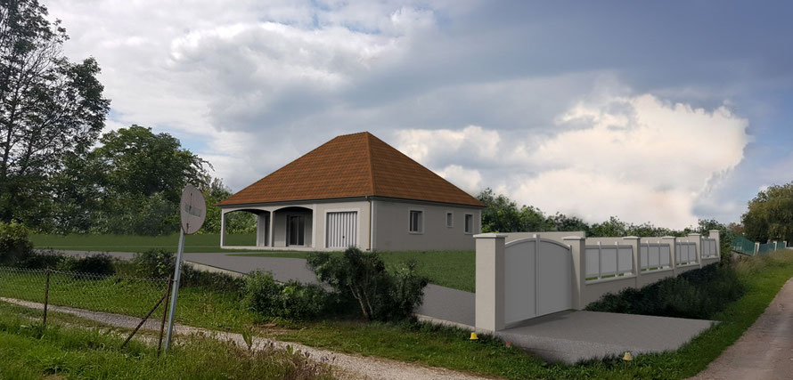 Rendu 3D d’un volet paysager pour dossier de permis de construire PCMI 6, Yonne