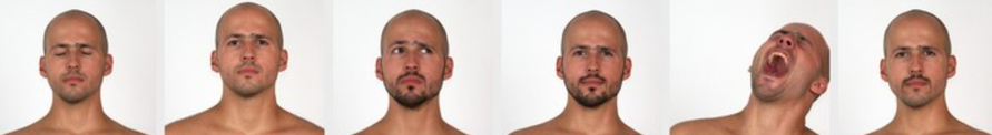 Gesichtsbewegungen eines Mannes