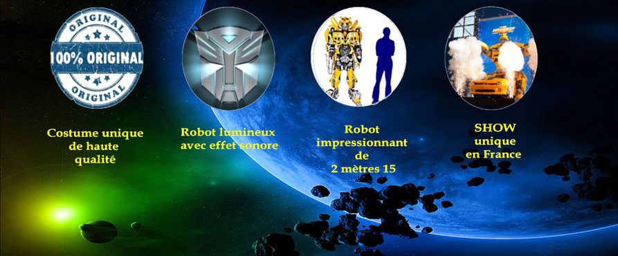 costume transformers , mascotte transformers , show transformers , robot transformers , animation transformers france