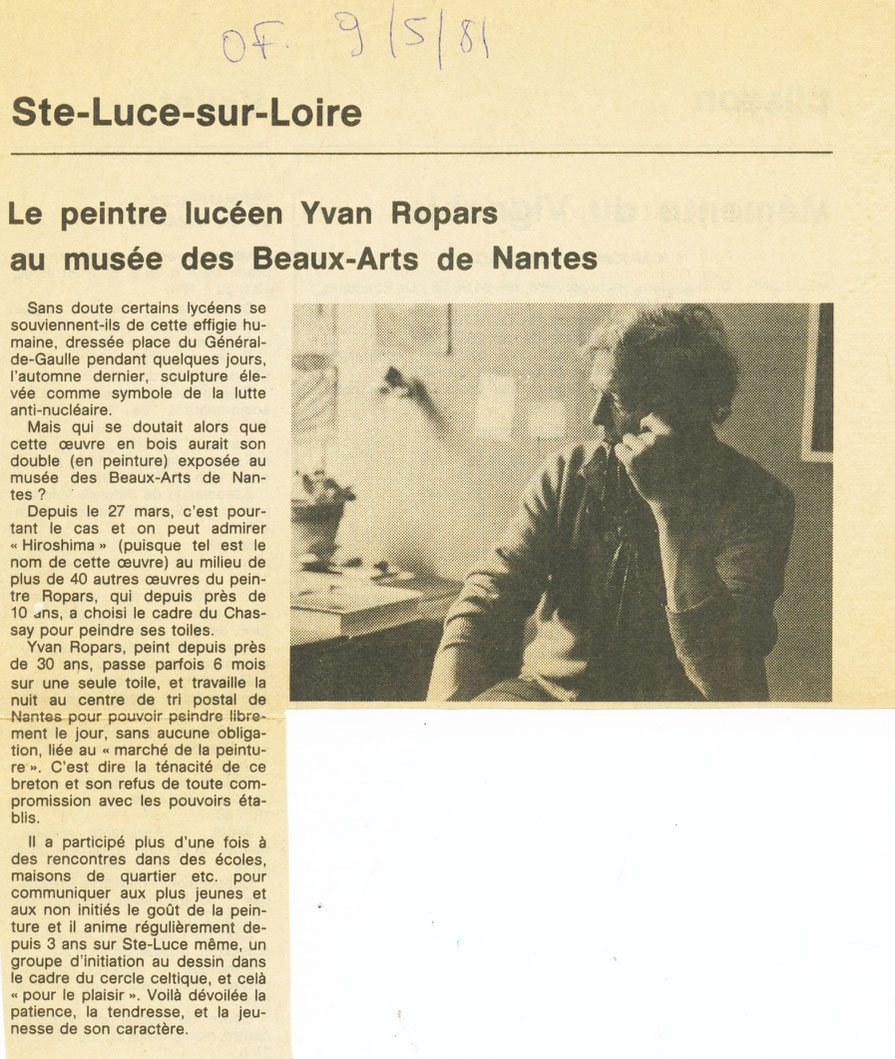 Ouest-France 9 mai 1981