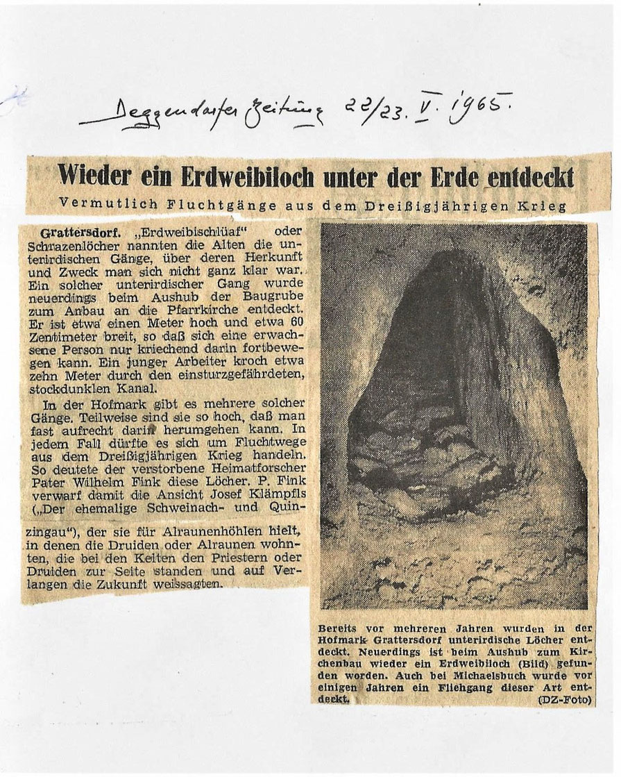 Quelle: Deggendorfer Zeitung, 22./23.05.1965