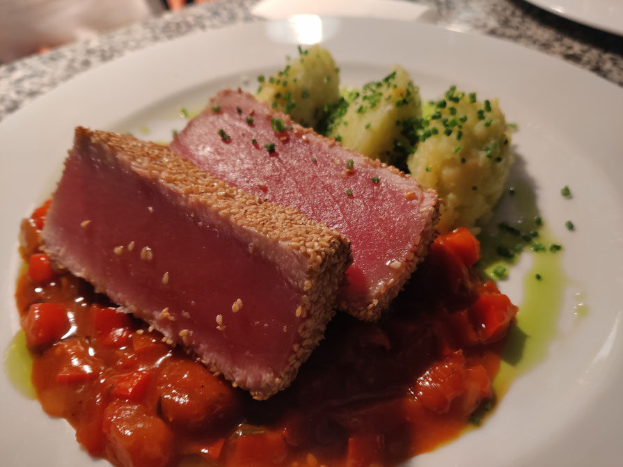 Offene Fisch-Lasagne