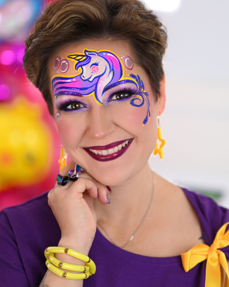 Kinderschminken_Vorlagen; Schminkfarben_kaufen_Schweiz; Kinderschminken_Kurse; Svetlana_Keller; Ballonmodellieren; Ballonmodellage; Airbrush_Tattoos; einfach; Einhorn