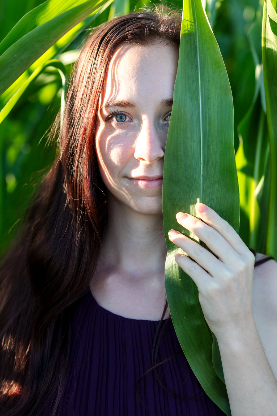 Portraitfotografie Maisfeld Fototherapie persönliche Entwicklung Virginie Varon