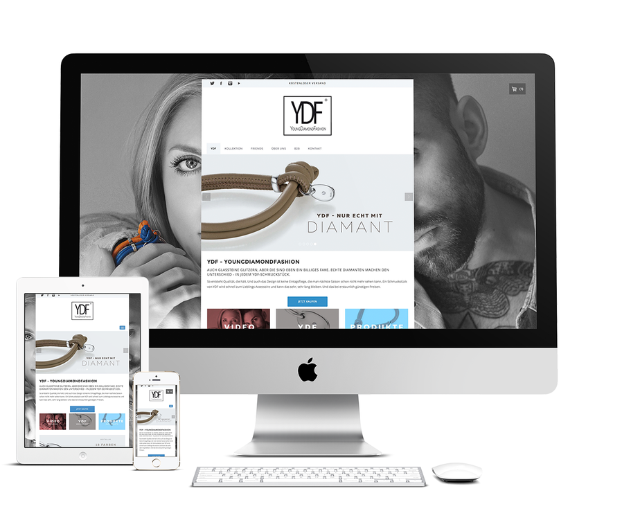 Responsive Webdesign mit individuellem Template für Jimdo - YDF Youngdiamondfashion