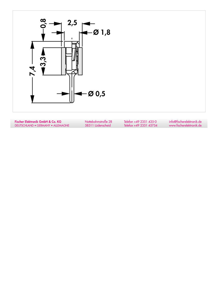 MK01/50 Z | 2.54mmピッチ 連結ソケット 50極　Fischer Elektronik