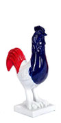statue sculpture coq tricolor cocardes francais poule patriotisme decoration moderne tendance design actuel original contemporain classique luxe chic promo solde idee cadeau anniversaire noel adulte enfant homme femme france art