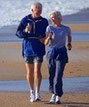 Active 50+ couple wearing custom orthotics