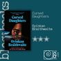 Book cover of Cursed Daughters by Oyinkan Braithwaite on the blog&books background