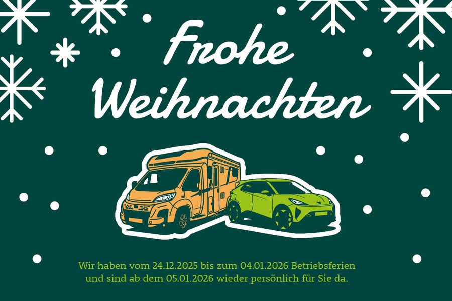 Wohnmobile vor dem Haus von Camperwelt Fischer
