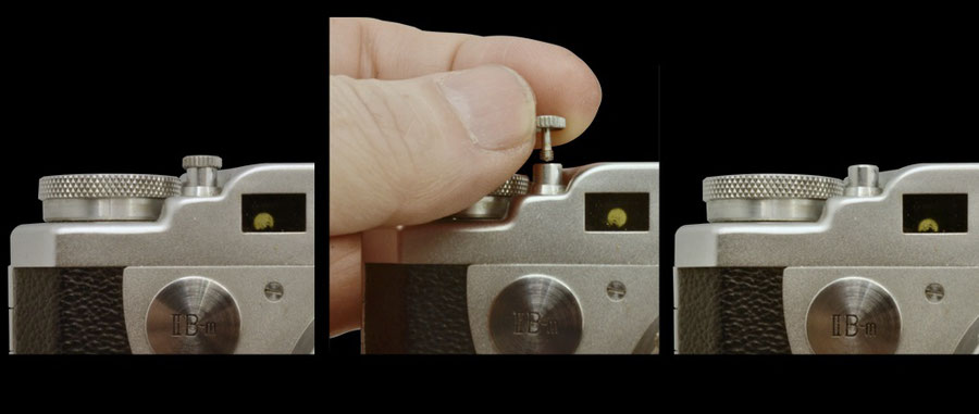 注意：ケーブルレリーズを使用する時には、レリーズボタンのキャップがネジ込みになっておりますからこれを外し、ボタン内部のレリーズネジにねじ込んで使用します。  　中古品にはこのレリーズボタンが付属していないものが多いです。