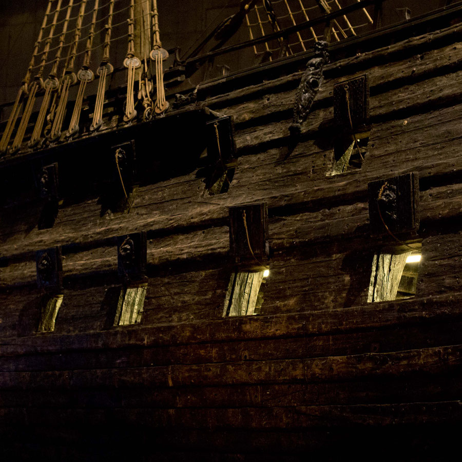 The Vasa lit from the inside, Stockholm, Sweden