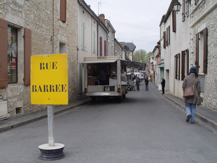 Barred street in Nouvelle-Aquitaine, France