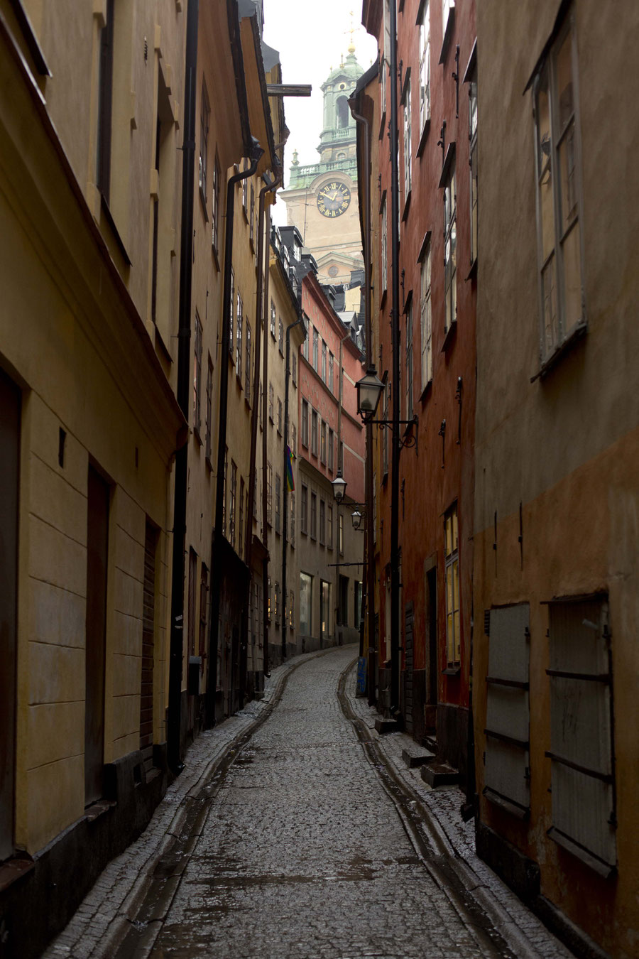 Street in the old town of Stockholm, Sweden