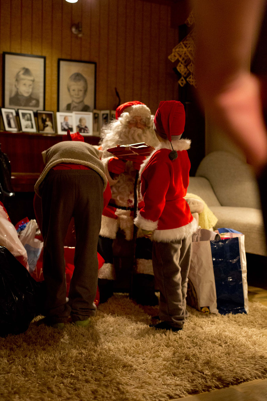 Joulupukki distributes the gifts, Kalajoki, Finland