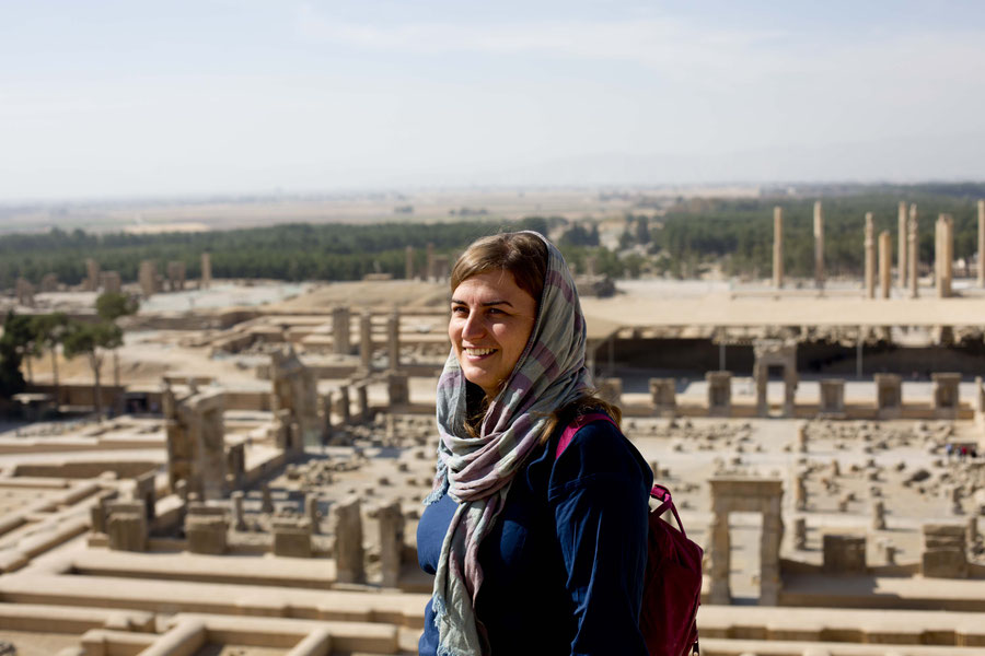 Looking over ruins, Persepolis, Iran