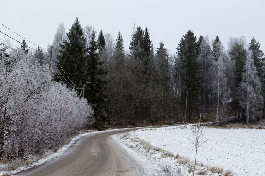 One of those little backcountry roads in Finland