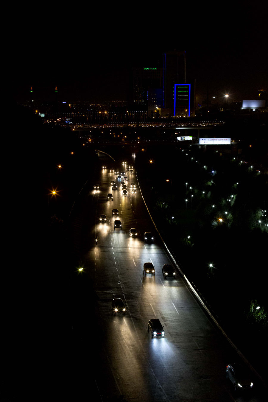 Flickering nightlights, Tehran, Iran