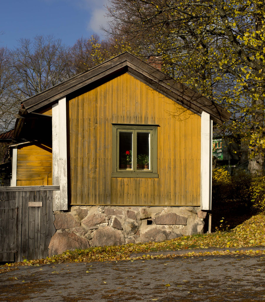 Yellow wooden house, Turku, Finland