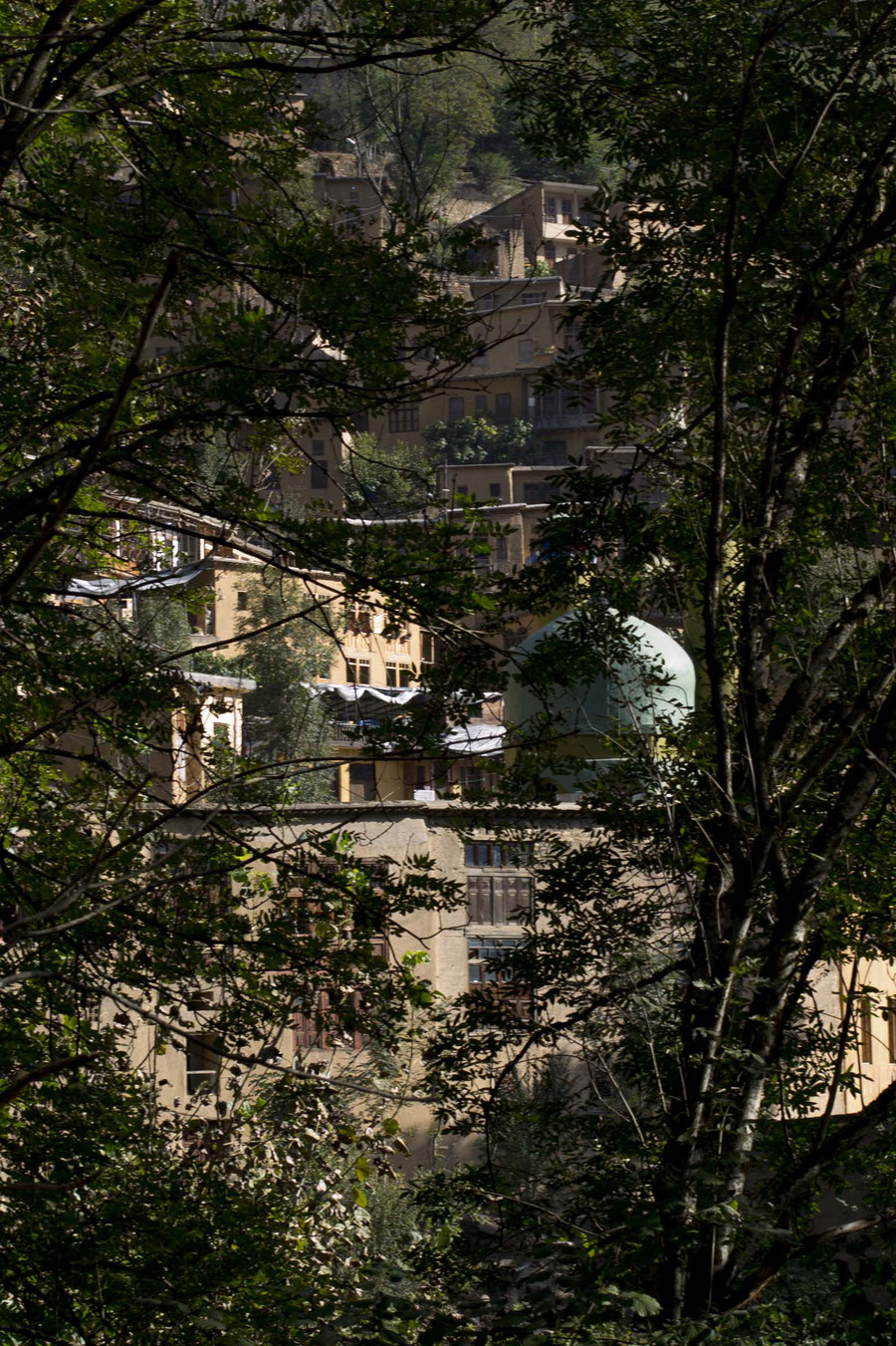 Looking throught he greenery, Masuleh, Iran