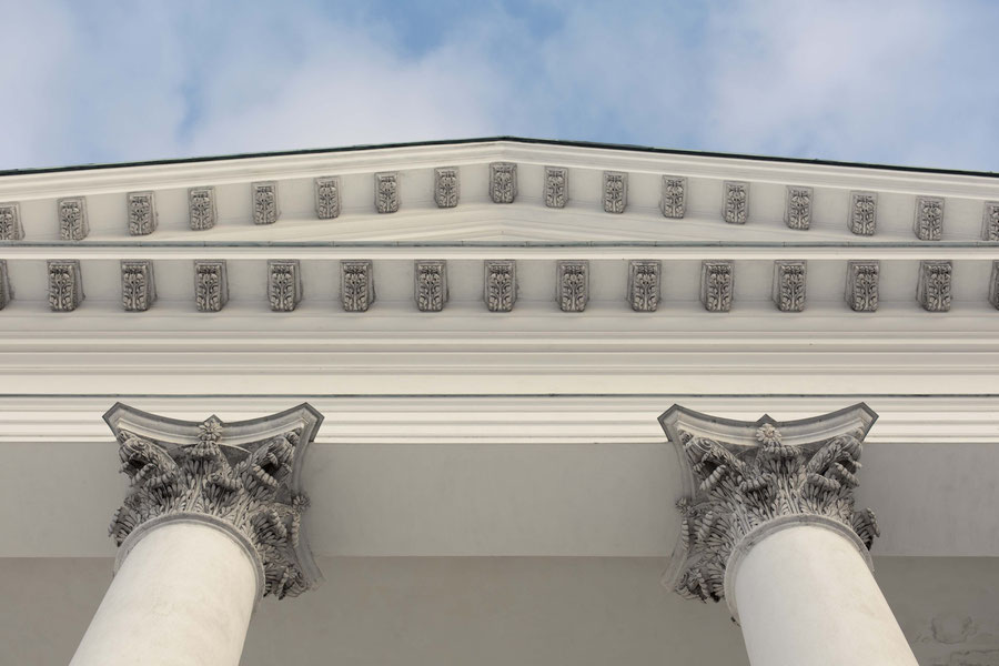 Detail, Helsinki cathedral, Senate Square, Helsinki, Finland