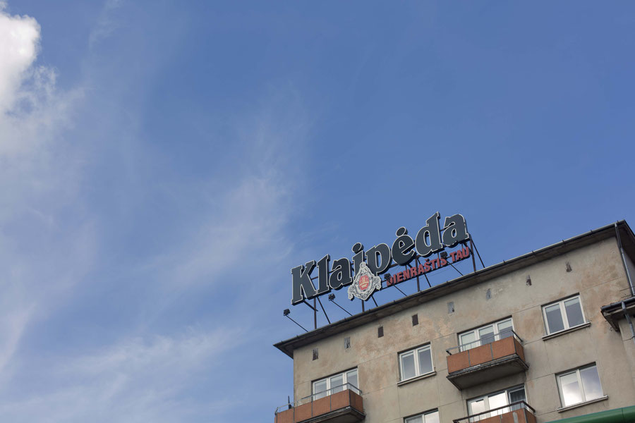 Advertisment for a product named "Klaipéda"