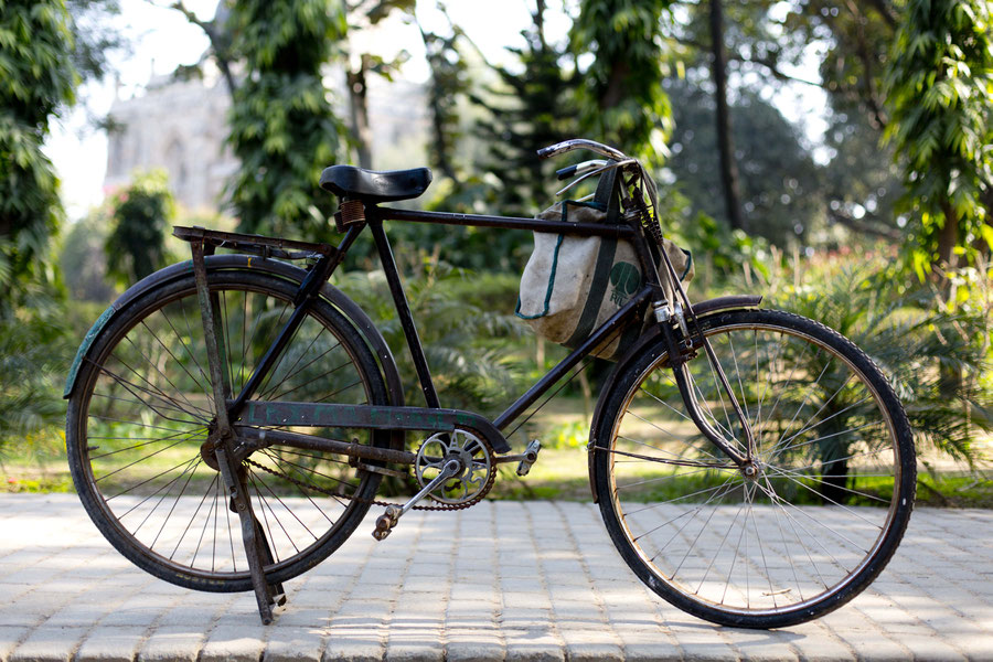 Bike, one of those universal things, Lodhi garden, India