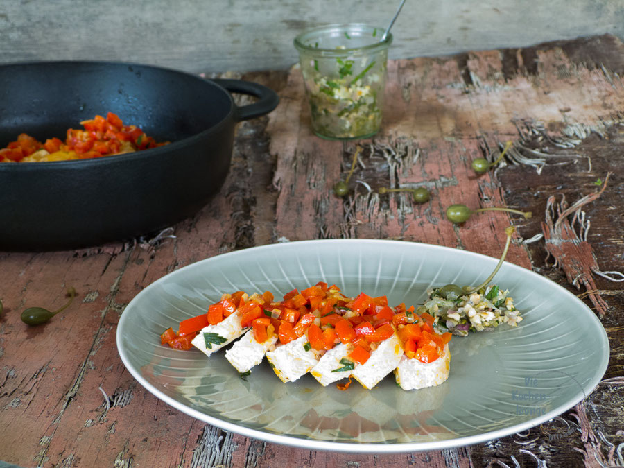 Passend zum Sommer, Hähnchenbrust mit Paprika