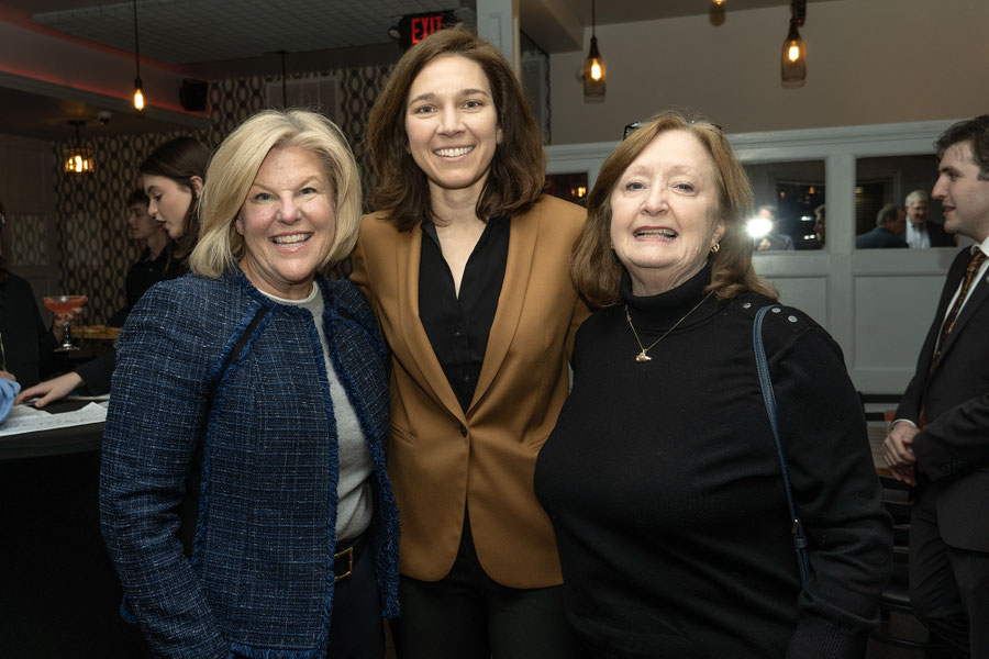 Fanwood Democratic chair Colleen Mahr, CD-7 candidate Rebecca Bennett and committee member Pat Plante